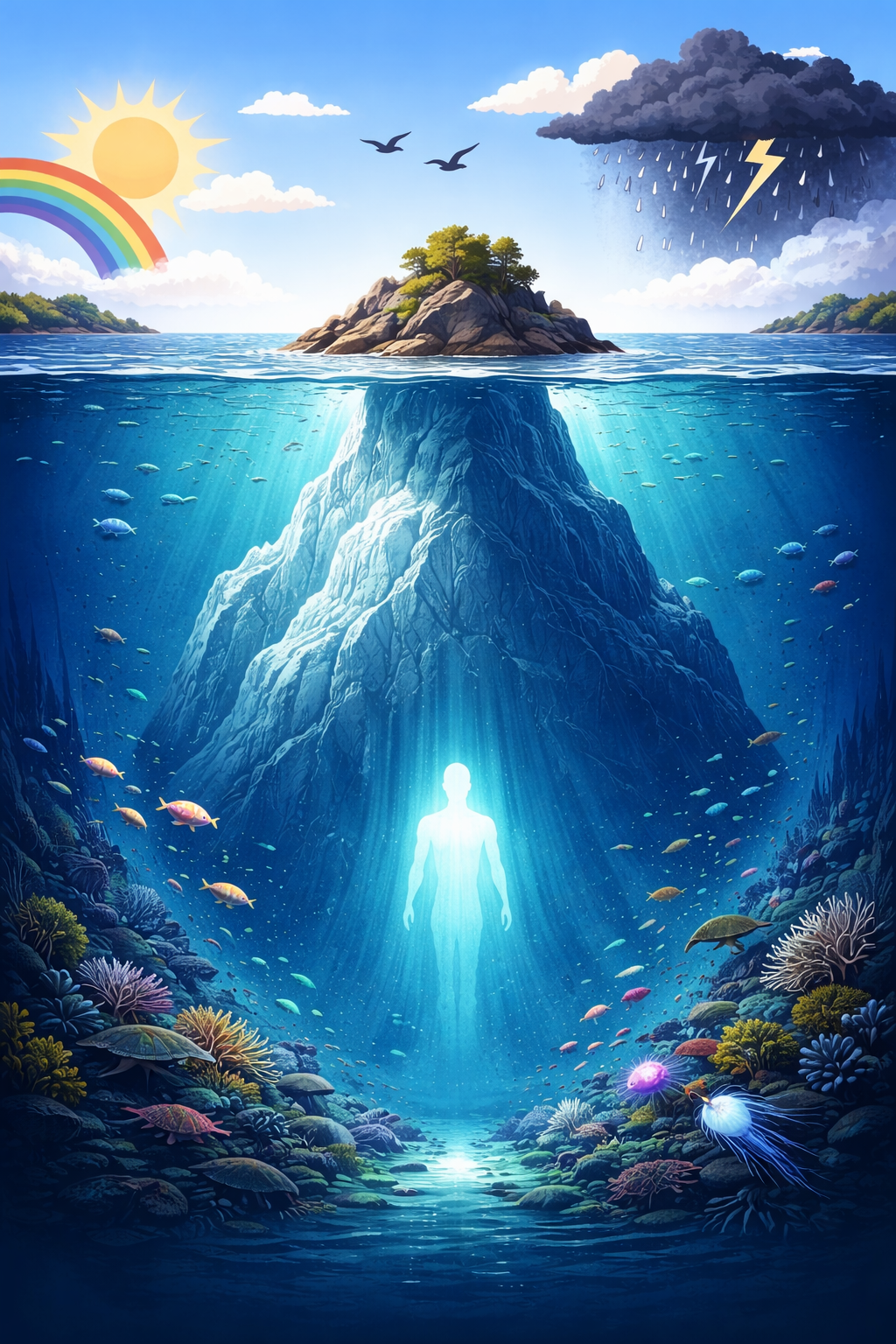 Potencial humano sumergido en las profundidades